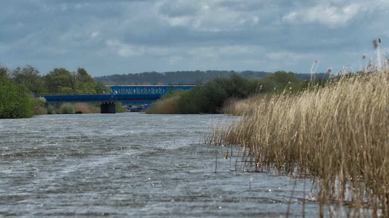 Den Blå Bro i Randers 190502 gudenaa blue bridge