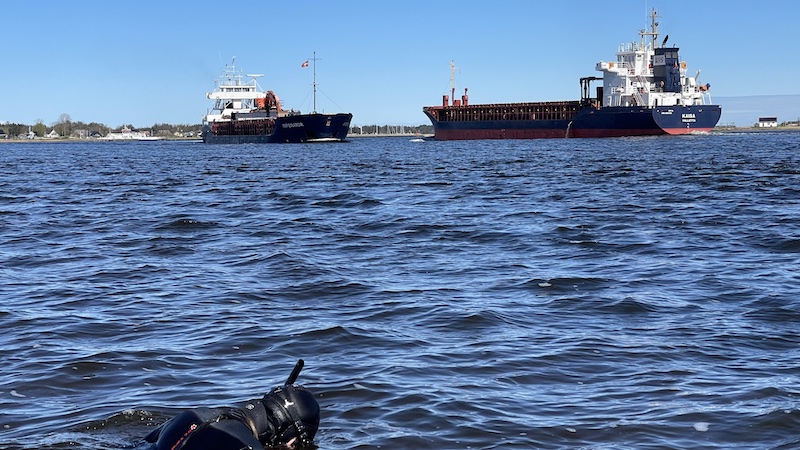 Skibstrafik på Randers Fjord 240420 randers fjord udbyhoj skibstrafik